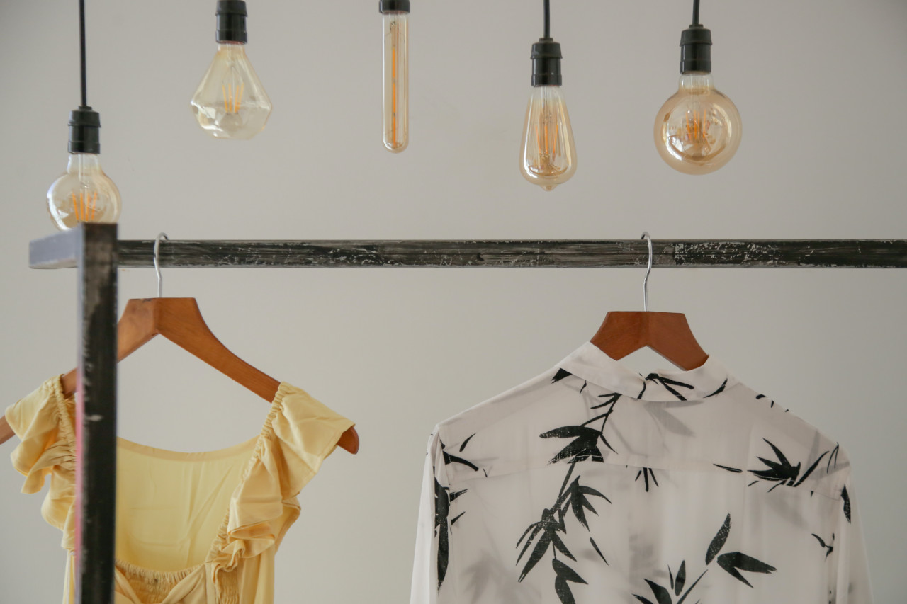 Shirts on a clothing rail